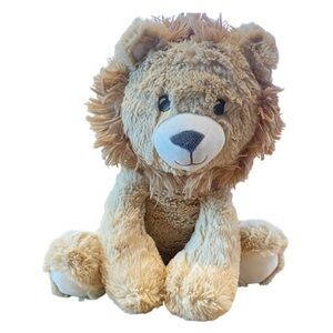 Kellytoy Kelly Baby 11” Lion Plush Rattle Sitting Toy Brown Embroidered Eyes